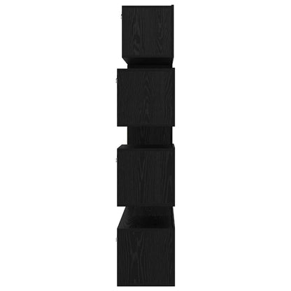 TV Cabinet Set Wall-mounted 8 pcs Black Oak Engineered Wood