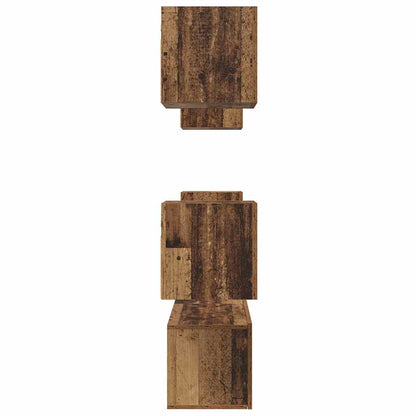 TV Cabinet Set Wall-mounted 6 pcs Old Wood Engineered Wood