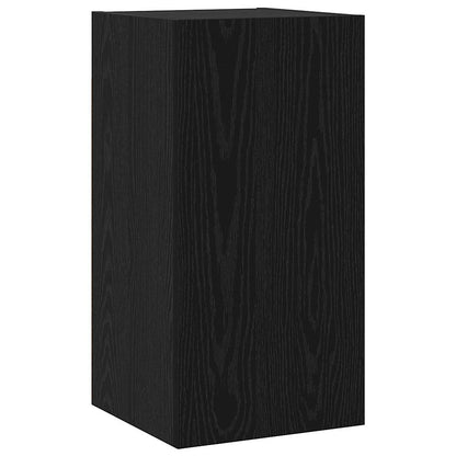 TV Cabinet Set 7 pcs Black Oak Engineered Wood
