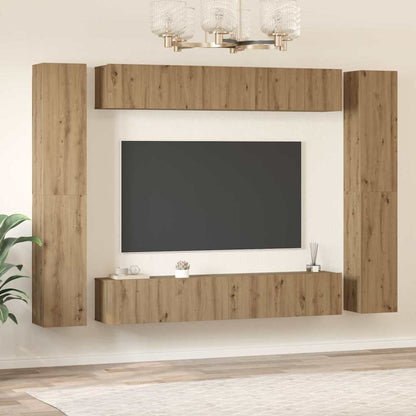 TV Cabinet Set 10 pcs Artisan Oak Engineered Wood