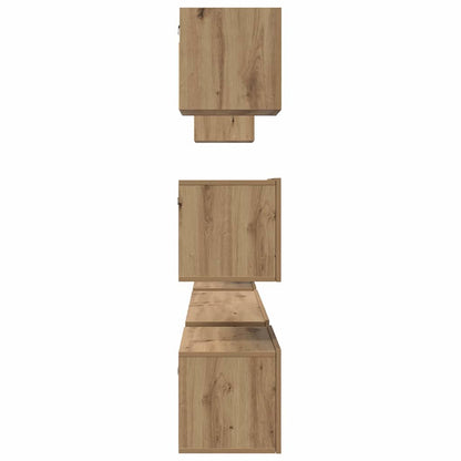 TV Cabinet Set Wall-mounted 8 pcs Artisan Oak Engineered Wood