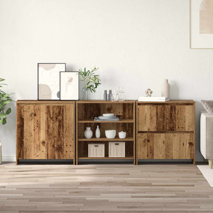 Sideboard 3 pcs Old Wood 70 x 41 x 75 cm Engineered Wood