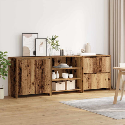 Sideboard 3 pcs Old Wood 70 x 41 x 75 cm Engineered Wood