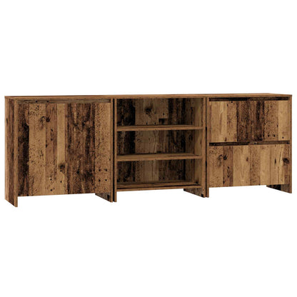 Sideboard 3 pcs Old Wood 70 x 41 x 75 cm Engineered Wood
