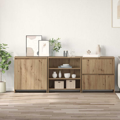 Sideboard 3 pcs Artisan Oak 70 x 41 x 75 cm Engineered Wood
