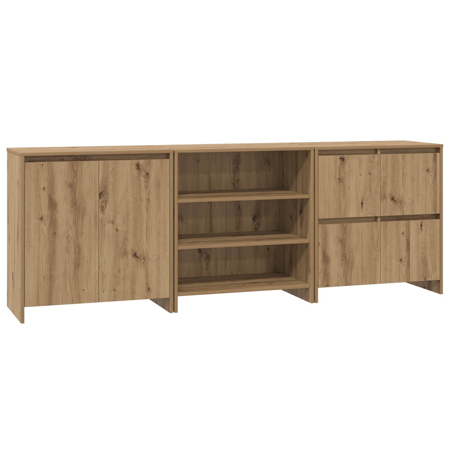 Sideboard 3 pcs Artisan Oak 70 x 41 x 75 cm Engineered Wood