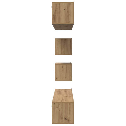 TV Cabinet Set Wall-mounted 6 pcs Artisan Oak Engineered Wood