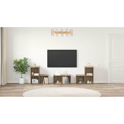 TV Cabinet Set Wall-mounted 6 pcs Artisan Oak Engineered Wood