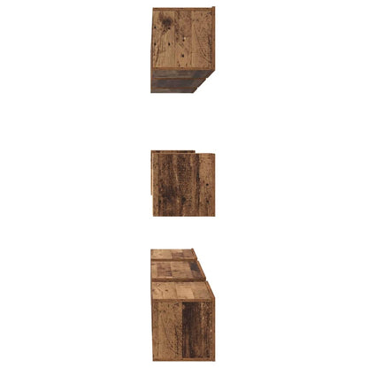 TV Cabinet Set Wall-mounted 8 pcs Old Wood Engineered Wood
