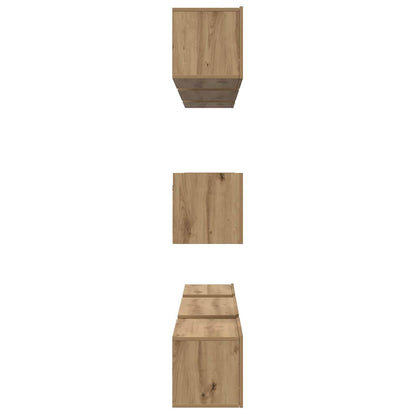 TV Cabinet Set Wall-mounted 8 pcs Artisan Oak Engineered Wood