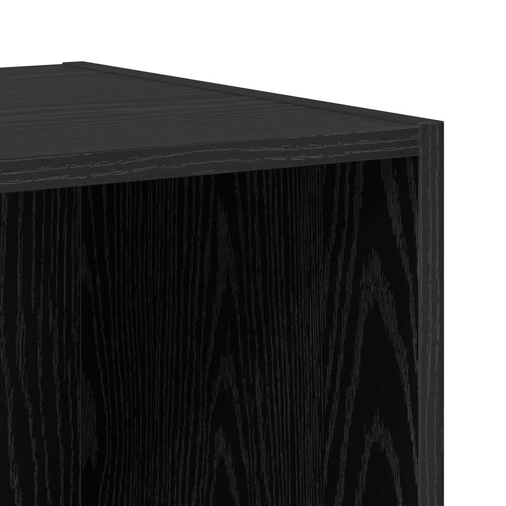 TV Cabinet Set 2 pcs Black Oak Engineered Wood