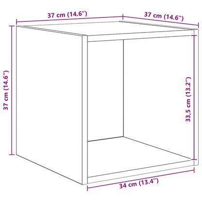 TV Cabinet Set 2 pcs Black Oak Engineered Wood
