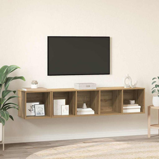 TV Cabinet Set 2 pcs Artisan Oak Engineered Wood