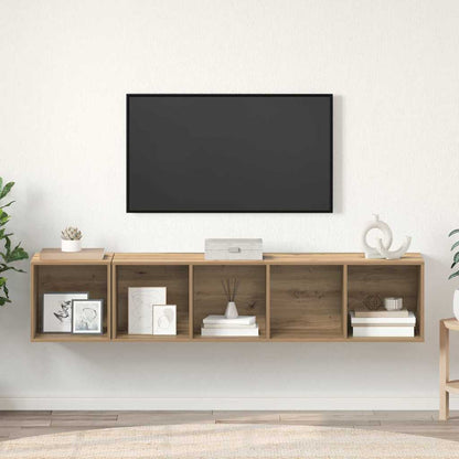 TV Cabinet Set 2 pcs Artisan Oak Engineered Wood