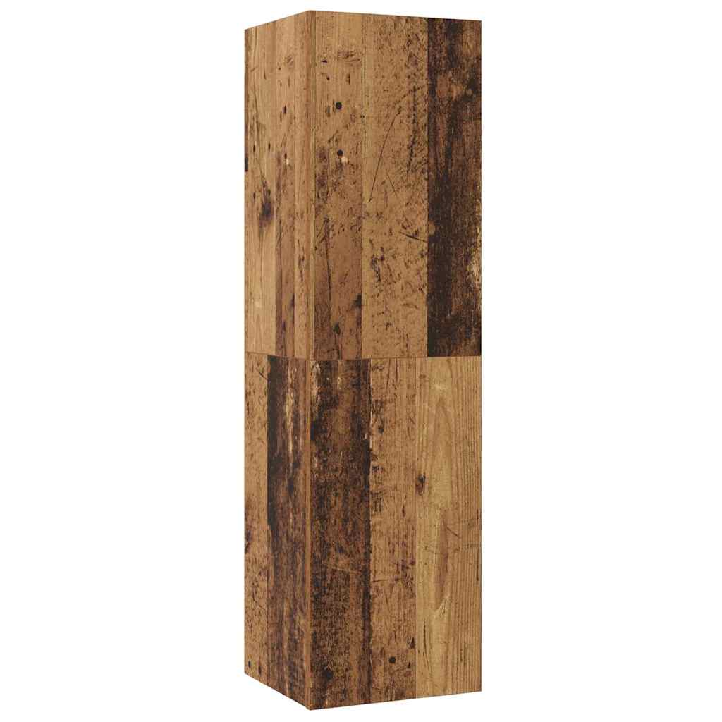 Wall TV Cabinet Wall-mounted 4 pcs Old Wood Engineered Wood