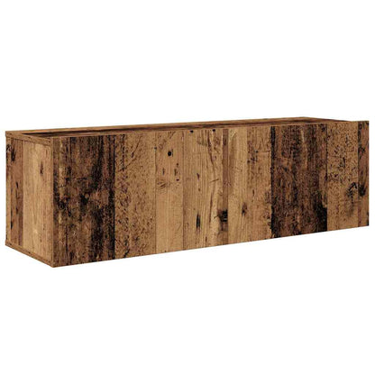 Wall TV Cabinet Wall-mounted 4 pcs Old Wood Engineered Wood