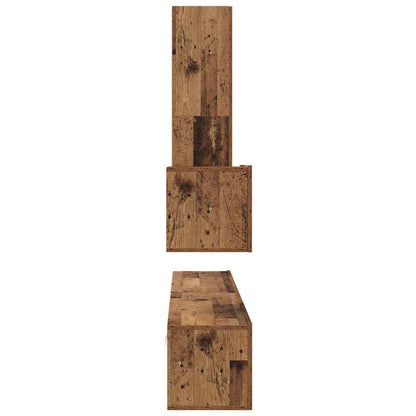 Wall TV Cabinet Wall-mounted 4 pcs Old Wood Engineered Wood