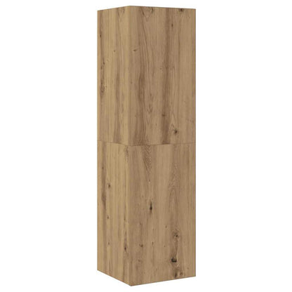 Wall TV Cabinet Wall-mounted 4 pcs Artisan Oak Engineered Wood