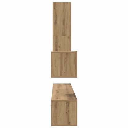 Wall TV Cabinet Wall-mounted 4 pcs Artisan Oak Engineered Wood