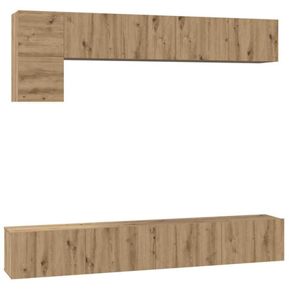 TV Cabinet Set Wall-mounted 5 pcs Artisan Oak Engineered Wood