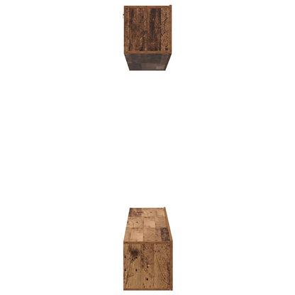 TV Cabinet Set Wall-mounted 5 pcs Old Wood Engineered Wood