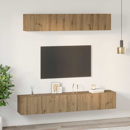 TV Cabinet Set 5 pcs Artisan Oak Engineered Wood