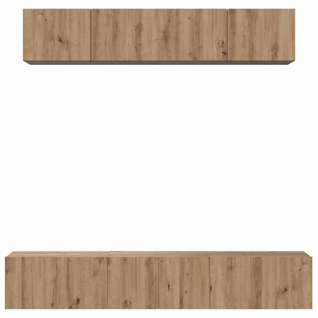 TV Cabinet Set 5 pcs Artisan Oak Engineered Wood