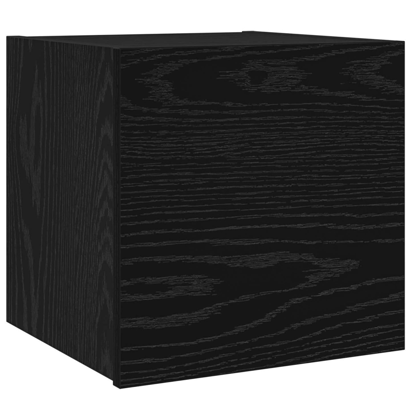 TV Cabinet Set 8 pcs Black Oak Engineered Wood