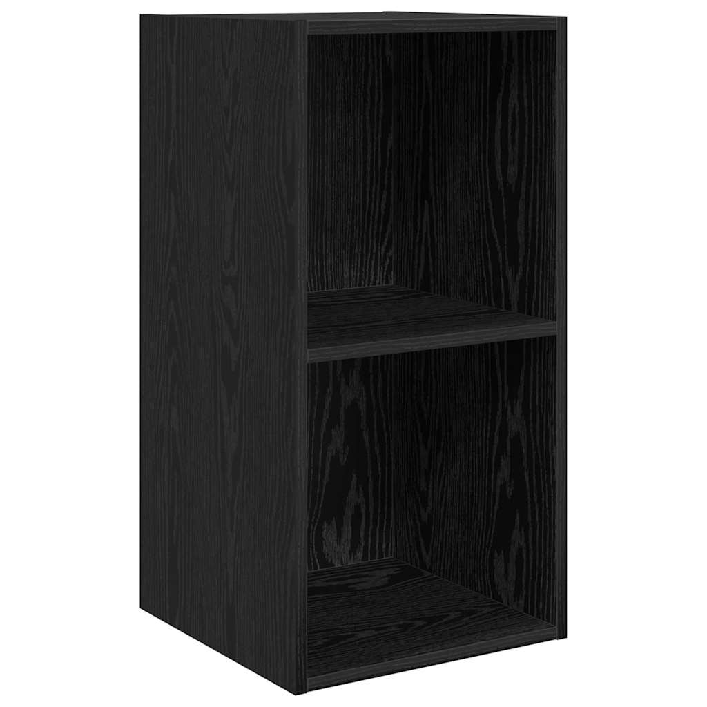 TV Cabinet Set 4 pcs Black Oak Engineered Wood