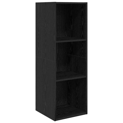 TV Cabinet Set 4 pcs Black Oak Engineered Wood