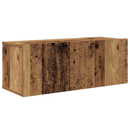 TV Cabinet Set Wall-mounted 6 pcs Old Wood Engineered Wood