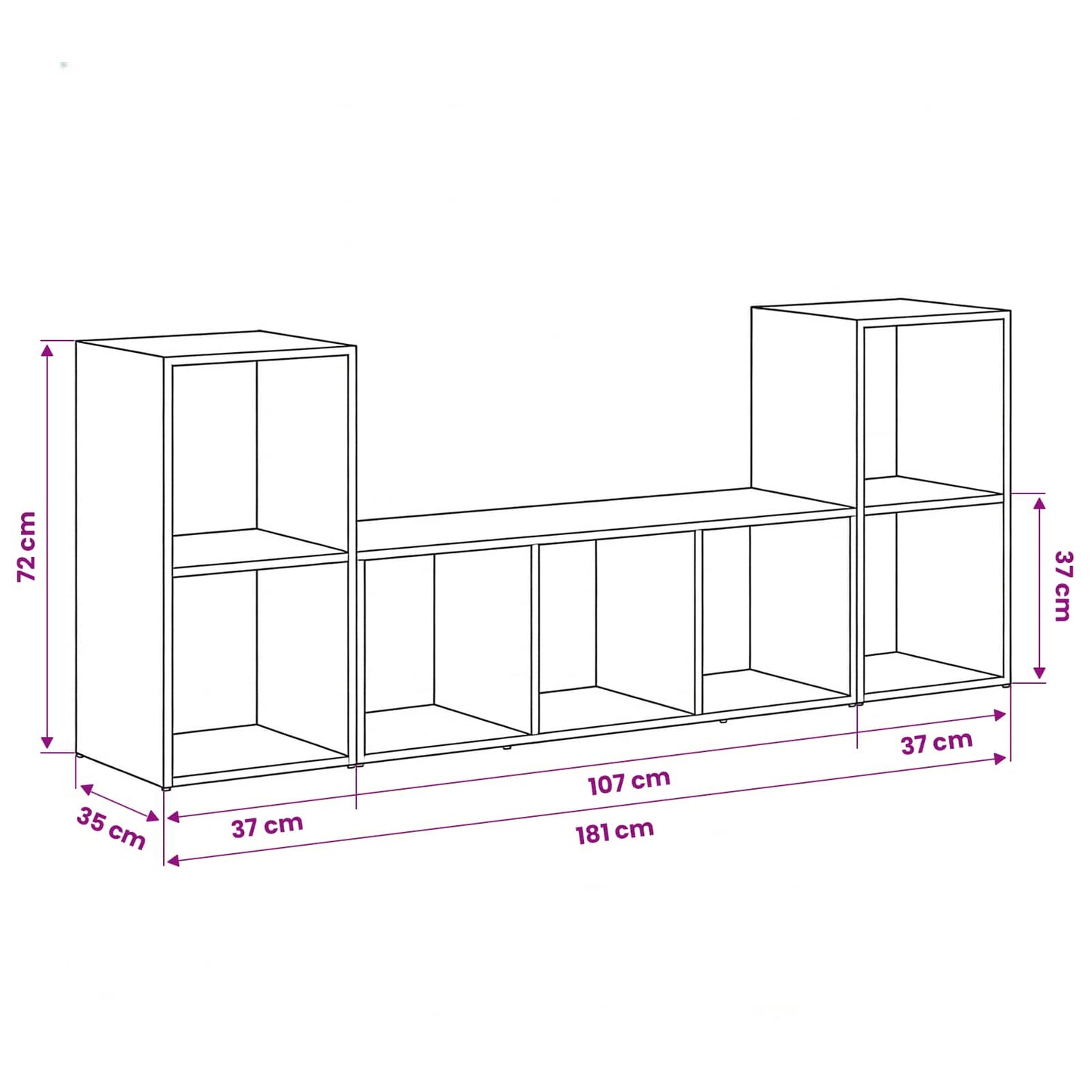 TV Cabinet Set Wall-mounted 3 pcs Brown Engineered Wood