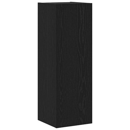TV Cabinet Set 6 pcs Black Oak Engineered Wood