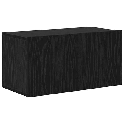 TV Cabinet Set 6 pcs Black Oak Engineered Wood