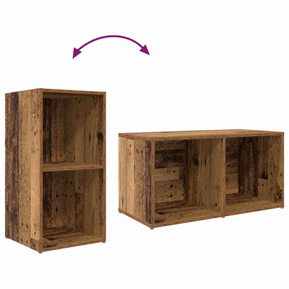 TV Cabinet Set Wall-mounted 8 pcs Old Wood Engineered Wood