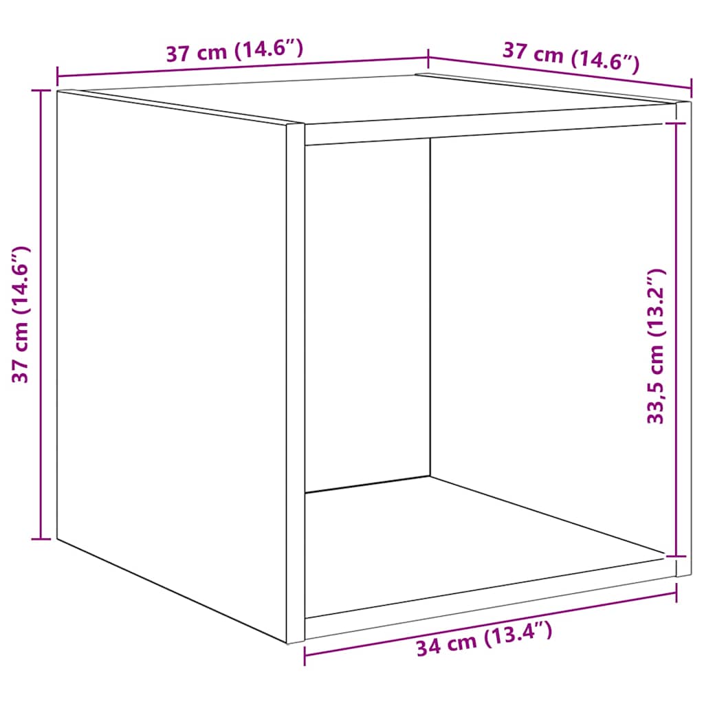 TV Cabinet Set Wall-mounted 4 pcs Old Wood Engineered Wood