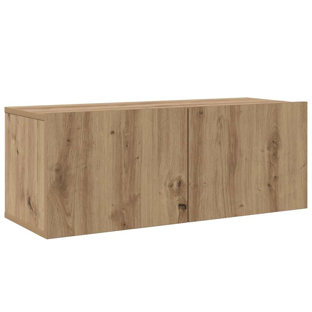 TV Cabinet Set Wall-mounted 8 pcs Artisan Oak Engineered Wood