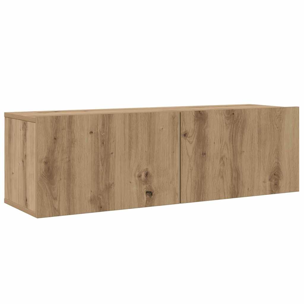 TV Cabinet Set Wall-mounted 8 pcs Artisan Oak Engineered Wood