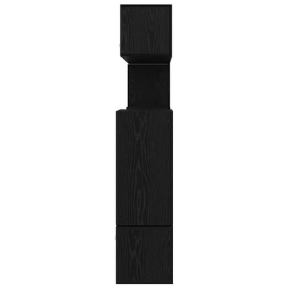 TV Cabinet Set Wall-mounted 10 pcs Black Oak Engineered Wood