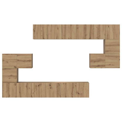 TV Cabinet Set 10 pcs Artisan Oak Engineered Wood