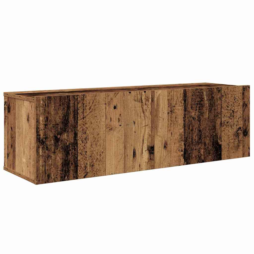 TV Cabinet Set Wall-mounted 8 pcs Old Wood Engineered Wood