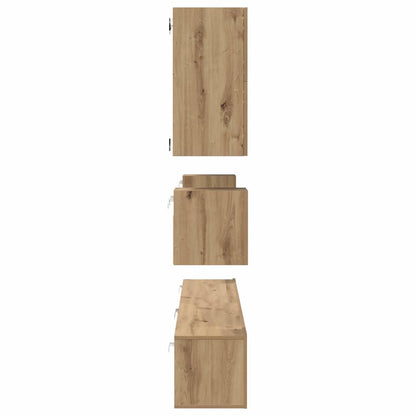 TV Cabinet Set Wall-mounted 8 pcs Artisan Oak Engineered Wood