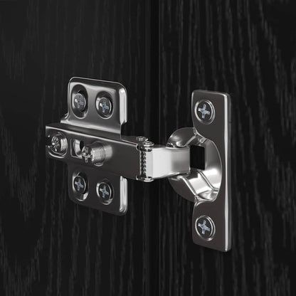 TV Cabinet Set Wall-mounted 8 pcs Black oak Engineered wood