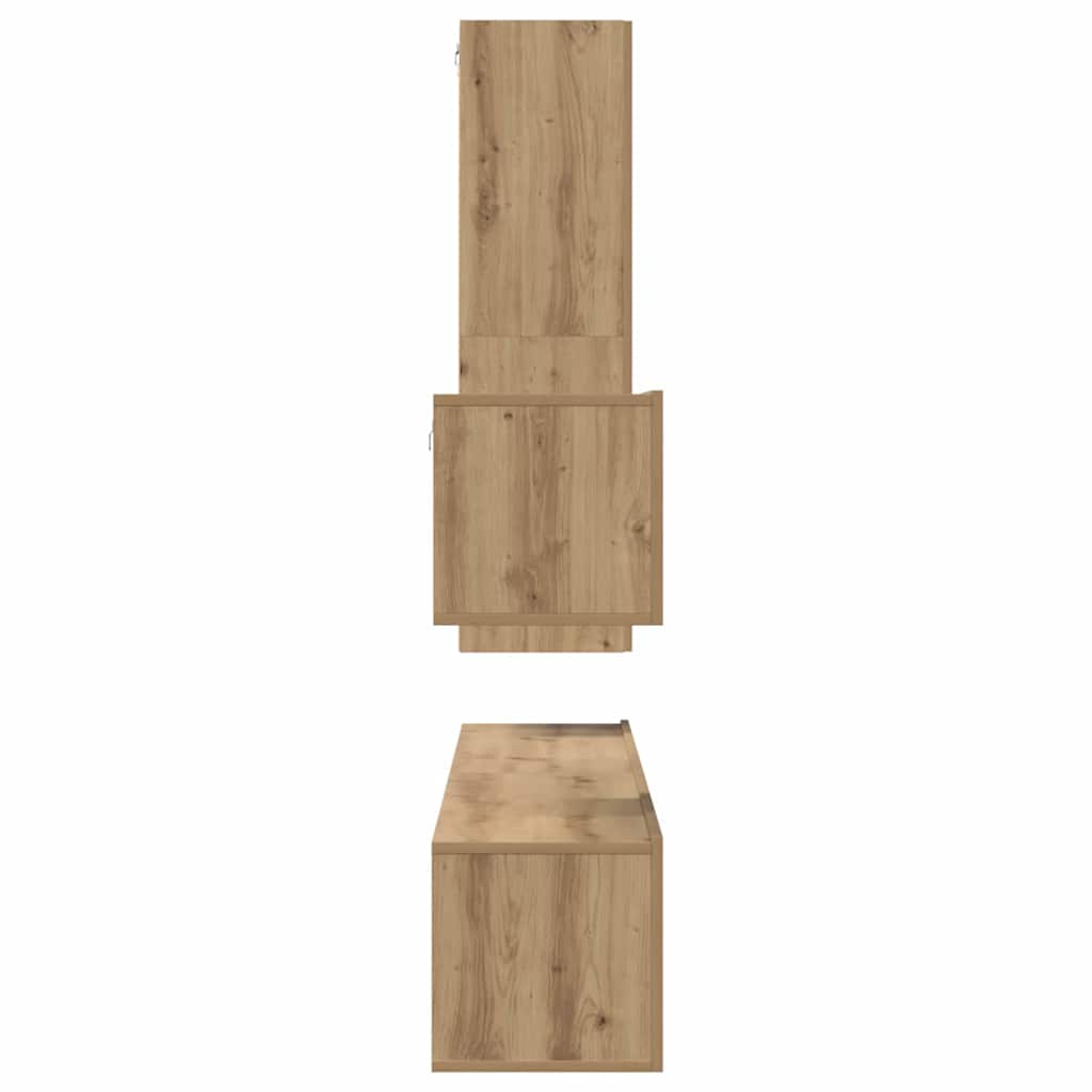 TV Cabinet Set with Drawer 4 pcs Artisan Oak Engineered Wood