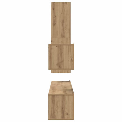 TV Cabinet Set with Drawer 4 pcs Artisan Oak Engineered Wood