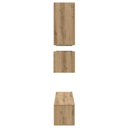 TV Cabinet Set Wall-mounted 8 pcs Artisan Oak Engineered Wood