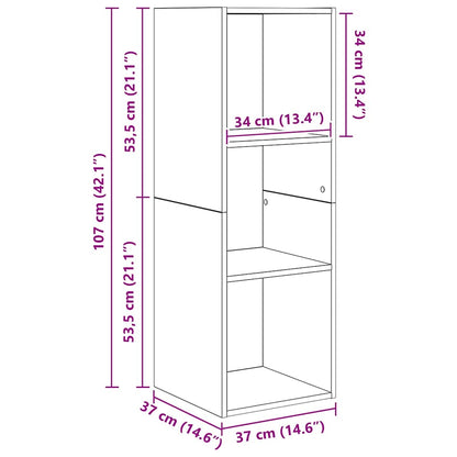 TV Cabinet Set 3 pcs Black Oak Engineered Wood