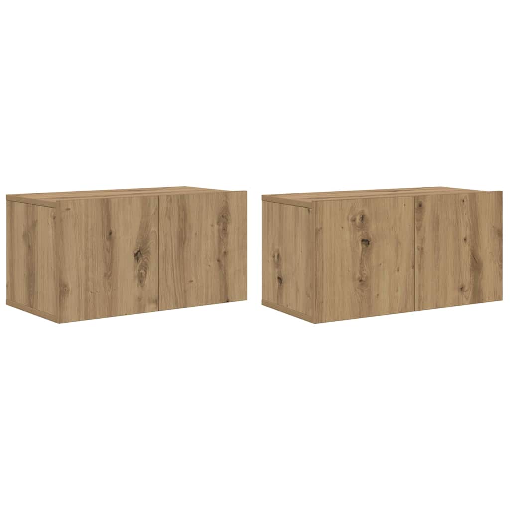 TV Cabinet Set 8 pcs Artisan Oak Engineered Wood