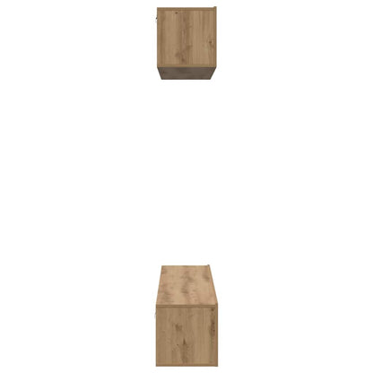 TV Cabinet Set Wall-mounted 4 pcs Artisan Oak Engineered Wood