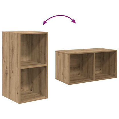 TV Cabinet Set Wall-mounted 3 pcs Artisan Oak Engineered Wood